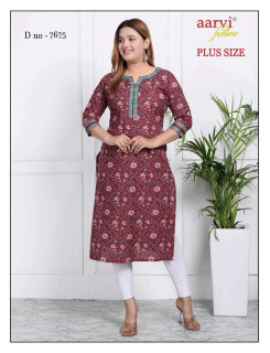 Aarvi Fashions Plus Size Vol 3 Cotton Kurtis Catalog At Wholesale Rate Aarvi Fashions Plus Size Vol 3 Cotton Kurtis Catalog At Wholesale Rate
