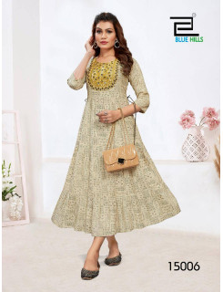 Blue Hills Sarfaraz Vol 15 Printed Gowns Catalog at Wholesale Rate