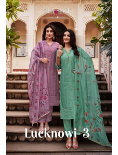 Lily And Lali Lucknowi Vol 3 Churidar Salwar Suits Catalog at Wholesale Rate