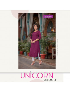 Rangmaya Unicorn Vol 4 Schiffli Designer Kurti Catalog at Wholesale Rate