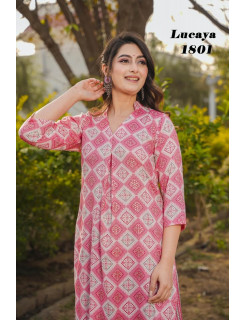 Lucaya Vol 18 Rayon Kurti Palazzo Set Catalog at Wholesale