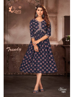 Kinti Shivani Alia Cut A Line Kurtis Catalog at Wholesale Rate