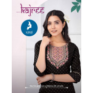 Kaya Kajree Rayon Slub Embroidery Kurti Catalog at Wholesale Rate Kaya Kajree Rayon Slub Embroidery Kurti Catalog at Wholesale Rate