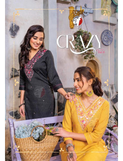 Anju Fabrics Crazy Vol 6 Designer Kurti Catalog at Wholesale Rate