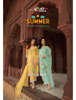 Lady Leela Summer Spring Embroidery  Salwar Kameez Catalog at Wholesale Rate