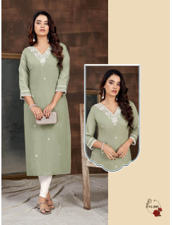 Ladies Flavour Embroidery Kurti Size Set at Wholesale Rate Ladies Flavour Embroidery Kurti Size Set at Wholesale Rate