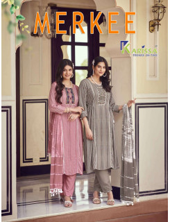 Karissa Merkee Designer Kurti with Pant Dupatta Catalog at Wholesale Rate