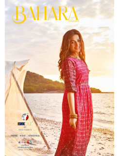 Anju Fabrics Bahara Vol 2 Designer Gowns Catalog at Wholesale Rate