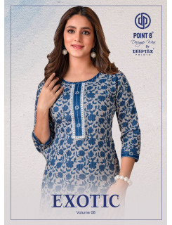 Deeptex Point 8 Exotic Vol 6 Kurti with Bottom Catalog at Wholesale Rate