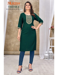 Mukesh Trisha Rayon Kurti Catalog at Wholesale Rate