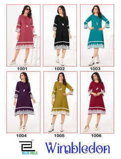 Blue Hills Wimbledon Rayon Kurti Catalog at Wholesale Rate Blue Hills Wimbledon Rayon Kurti Catalog at Wholesale Rate