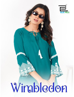 Blue Hills Wimbledon Rayon Kurti Catalog at Wholesale Rate