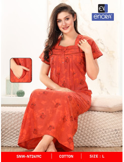 Enora Cotton Fancy Nighty 1  Night Dress Catalog At Wholesale Rate Enora Cotton Fancy Nighty 1  Night Dress Catalog At Wholesale Rate