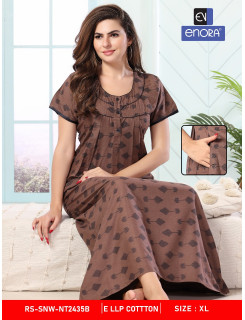Enora Cotton Fancy Nighty  Night Dress Catalog At Wholesale Rate Enora Cotton Fancy Nighty  Night Dress Catalog At Wholesale Rate