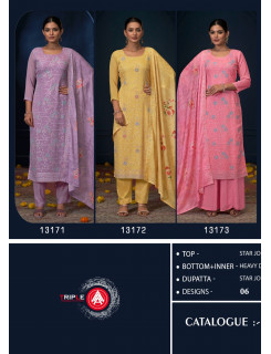 Triple A Crunch Dress Materials Catalog at Wholesale Rate