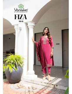 Vaniska Fiza Vo 2 Straight Cut Kurti Bottom Dupatta Catalog at Wholesale Rate