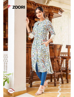 Zoori Adhya Printed Kurti Catalog at Wholesale Rate Zoori Adhya Printed Kurti Catalog at Wholesale Rate