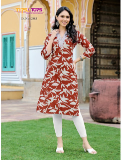 Tips And Tops Viana Vol 2 Rayon Kurti Catalog at Wholesale Rate Tips And Tops Viana Vol 2 Rayon Kurti Catalog at Wholesale Rate