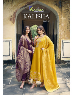 Karissa Kalisha Vol 2 Embroidery Salwar Kameez Catalog at Wholesale Rate