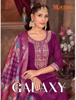 Mukesh Galaxy Embroidery Salwar Kameez Catalog at Wholesale Rate