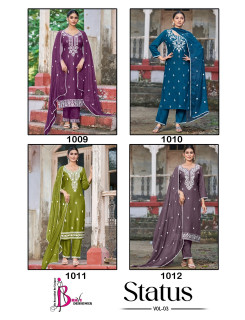 Bhavi Designer Status Vol 3 Embroidery Salwar Kameez Catalog at Wholesale Rate