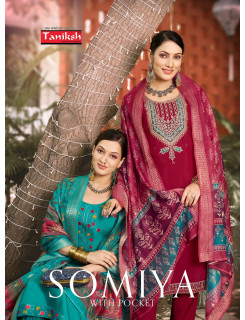 Taniksh Somiya Vol 1 Embroidery Salwar Kameez Catalog at Wholesale Rate Taniksh Somiya Vol 1 Embroidery Salwar Kameez Catalog at Wholesale Rate