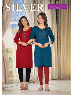 Rangmaya Silver Vol 20 Rayon Kurti Catalog at Wholesale Rate