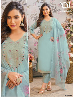You Arohi Embroidery Salwar Kameez Size Set at Wholesale Rate
