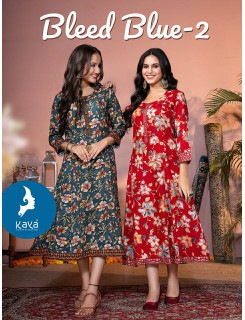 Kaya Kurti Bleed Blue Vol 2 Anarkali Kurti Catalog at Wholesale Rate Kaya Kurti Bleed Blue Vol 2 Anarkali Kurti Catalog at Wholesale Rate
