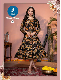 Kaya Kurti Bleed Blue Vol 2 Anarkali Kurti Catalog at Wholesale Rate Kaya Kurti Bleed Blue Vol 2 Anarkali Kurti Catalog at Wholesale Rate
