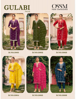 Ossm Gulabi Embroidery Salwar Kameez Catalog at Wholesale Rate