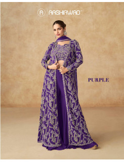 Aashirvad Creation Purple Designer Wedding Party Salwar Suits Catalog at Wholesale Rate Aashirvad Creation Purple Designer Wedding Party Salwar Suits Catalog at Wholesale Rate