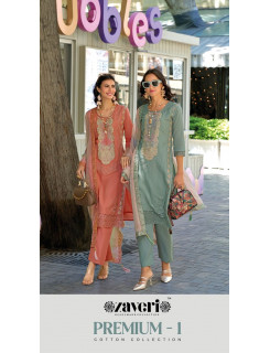 Zaveri Premium Cotton Salwar Kameez Catalog at Wholesale Rate