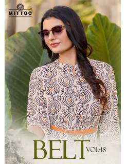 Mittoo Kurti Belt Vol 18 One Piece Dress Catalog at Wholesale Rate