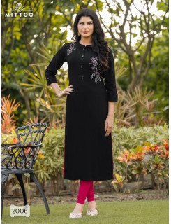 Mittoo Kurti Exotica Rayon Kurti Catalog at Wholesale Rate