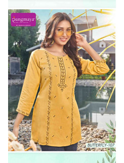 Rangmaya Butterfly Rayon Kurti Catalog at Wholesale Rate
