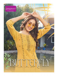 Rangmaya Butterfly Rayon Kurti Catalog at Wholesale Rate