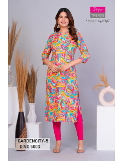 Diya Trends Gardencity Vol 5 Kurtis Below 300 Size set at Wholesale Rate