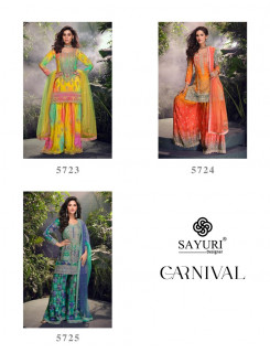Sayuri Designer Carnival Kurti Palazzo Dupatta Catalog at Wholesale Rate