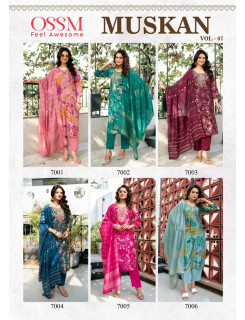 Ossm Muskan Vol 7 Printed Salwar Kameez Catalog at Wholesale Rate