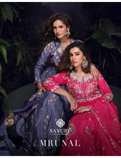 Sayuri Designer Mrunal Gowns With Dupatta Catalog at Wholesale Rate