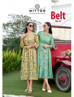 Mittoo Kurti Belt Vol 19 One Piece Dress Catalog at Wholesale Rate