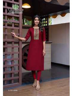 Vaniska Five Star Embroidery Kurti Catalog at Wholesale rate
