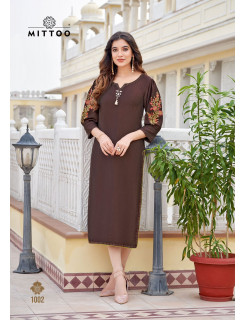 Mittoo Kurti Kaamiya Rayon Kurti Catalog at Wholesale Rate