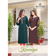 Mittoo Kurti Kaamiya Rayon Kurti Catalog at Wholesale Rate Mittoo Kurti Kaamiya Rayon Kurti Catalog at Wholesale Rate
