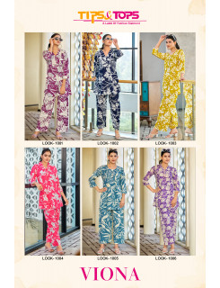 Tips And Tops Viona Co Ord Set Catalog at Wholesale Rate Tips And Tops Viona Co Ord Set Catalog at Wholesale Rate