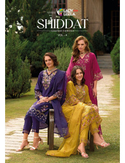 Lady Leela Shiddat Vol 4 Embroidery Salwar Kameez Catalog at Wholesale Rate