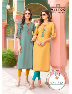 Mittoo Kurti Kalista Ladies Tops Catalog at Wholesale Rate