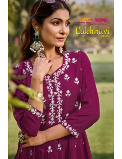 Tips And Tops Lakhnavi Vol 3 One Piece Dress Catalog at Wholesale Rate Tips And Tops Lakhnavi Vol 3 One Piece Dress Catalog at Wholesale Rate