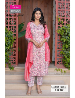 Diya Trends Fashion Flora Printed Salwar Kameez Catalog at Wholesale Rate